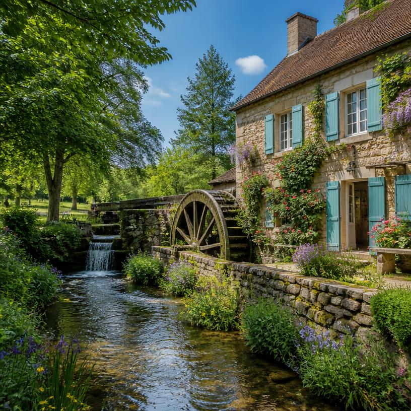 Gîte aménagé dans un ancien moulin