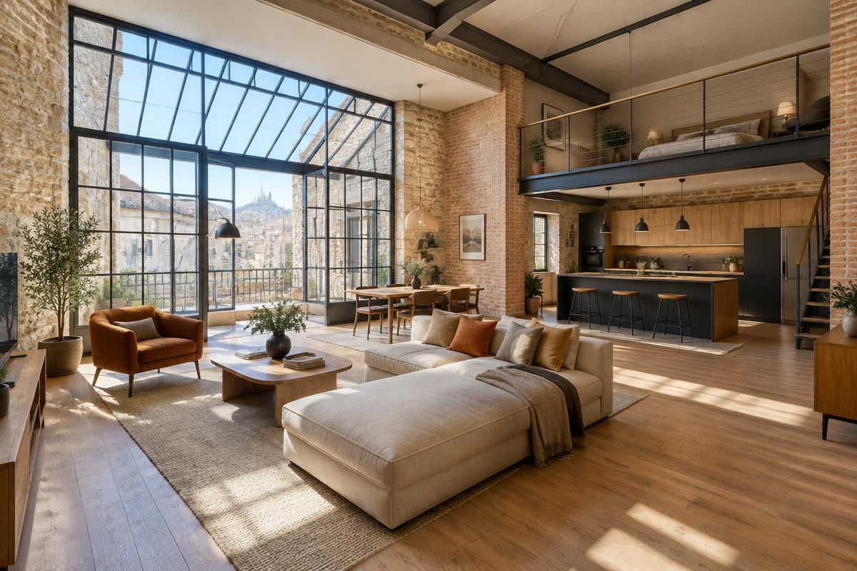 Loft des Canuts, loft avec verrière