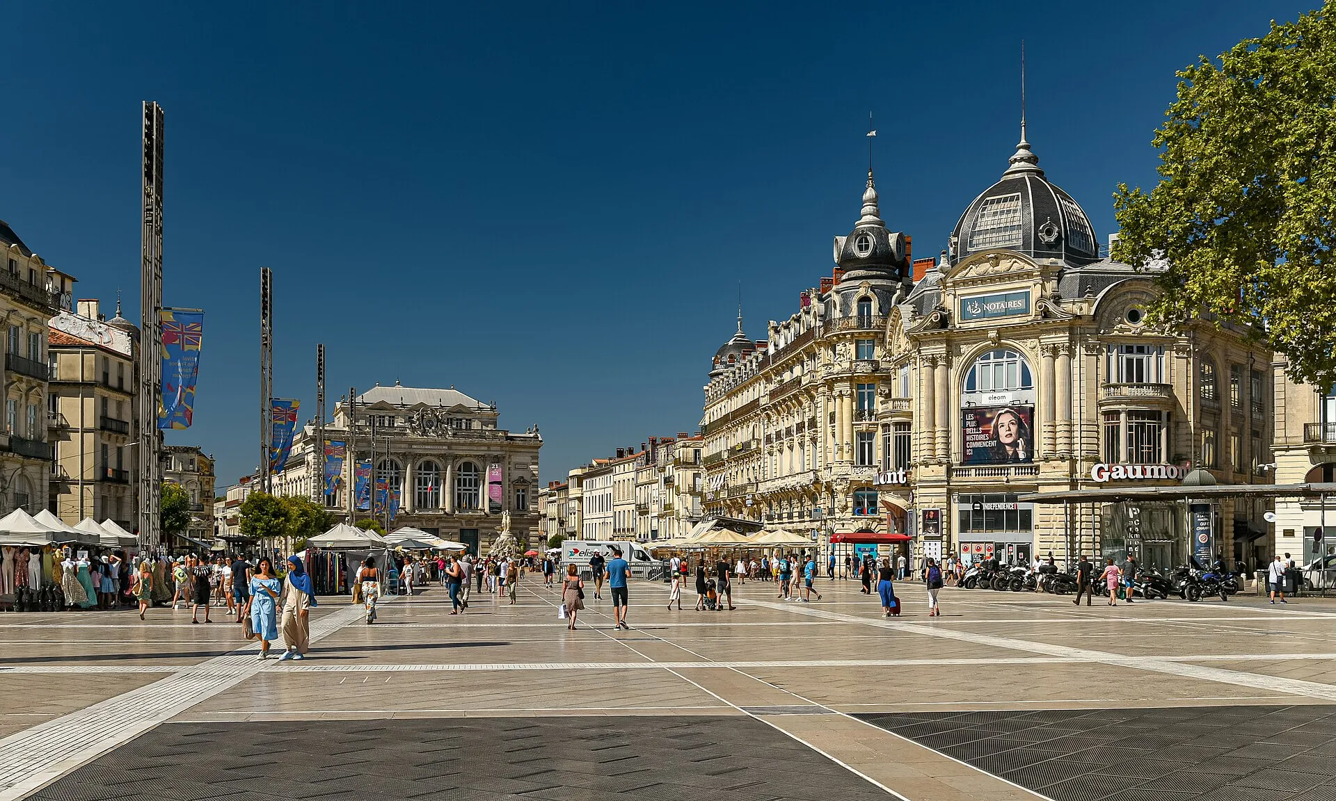 Vue du centre historique de Montpellier